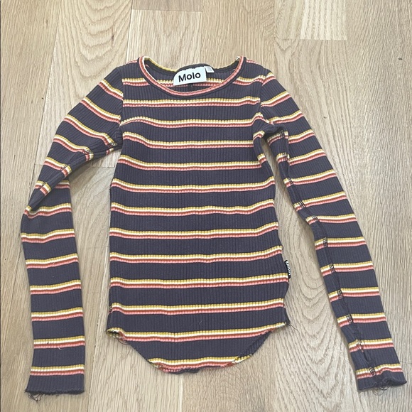 Molo Multicolor Striped Ribbed Top - Picture 1 of 2